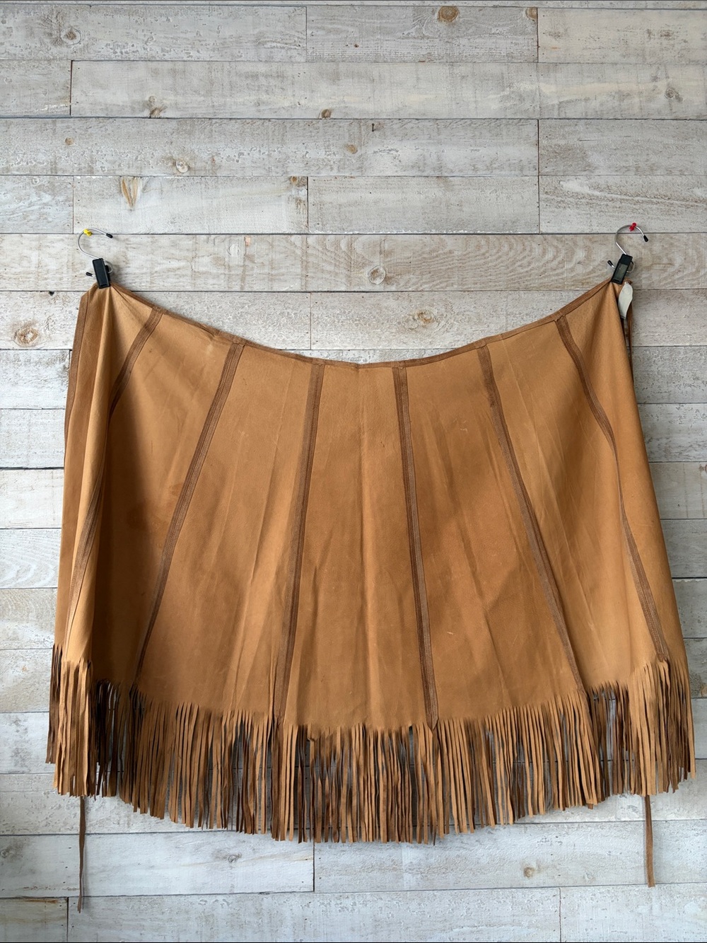Genuine Leather fringed wrap skirt - Picture 9 of 10